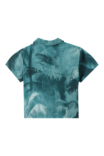 Kids Palm Trees Short Sleeve Shirt
